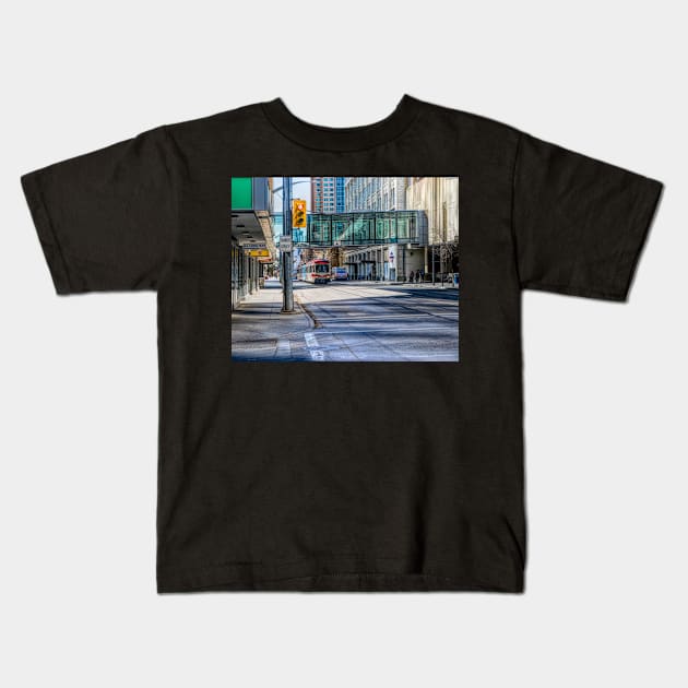 Downtown Calgary Kids T-Shirt by CanadianWild418